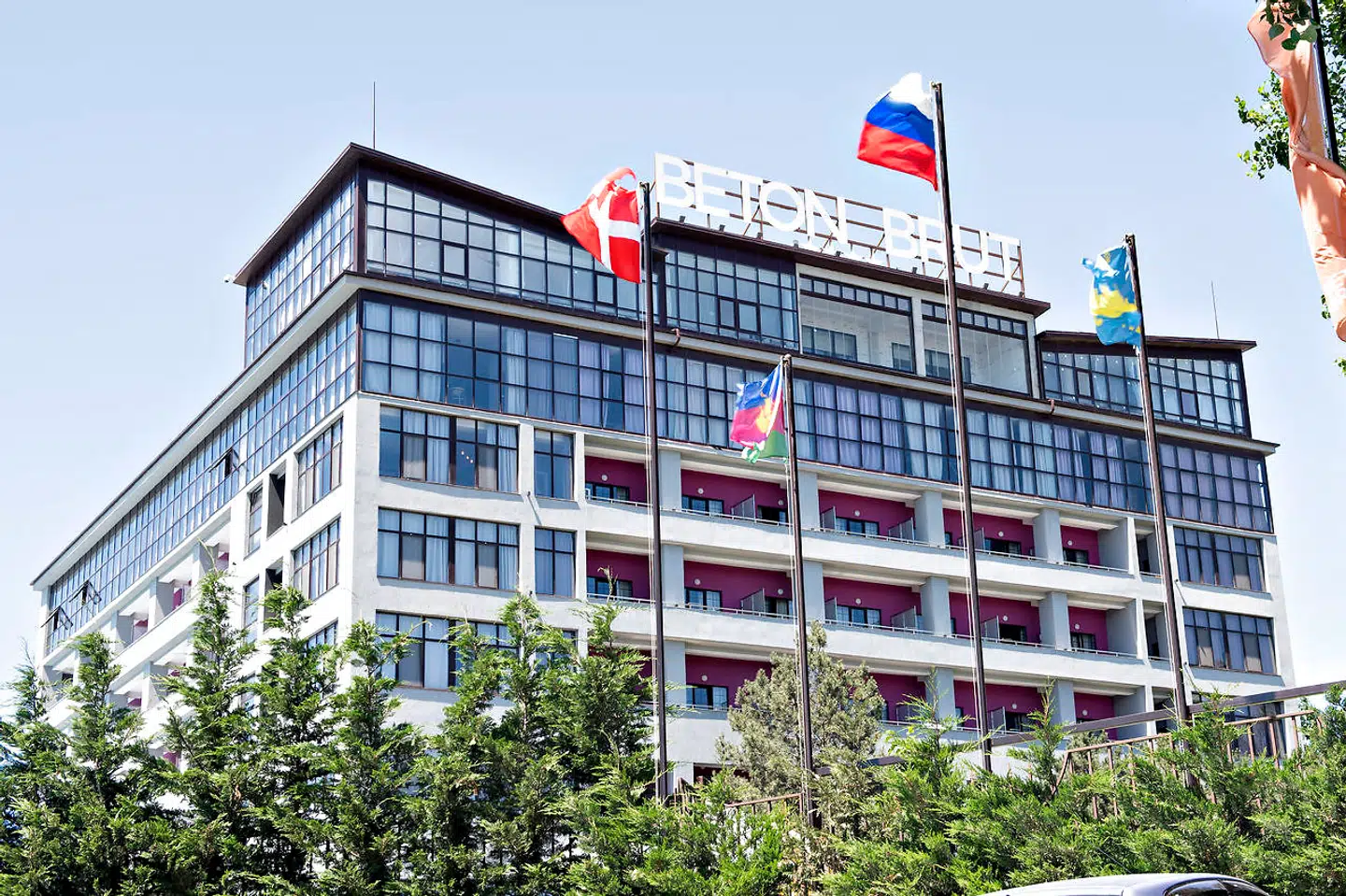 VM 2018 Rusland. Beton Brut Hotel hvor det danske fodboldlandshold opholder sig under VM.