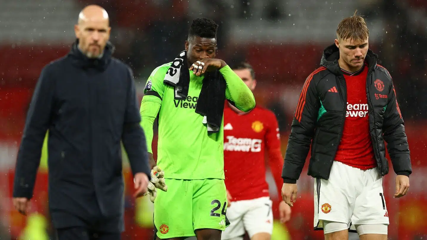 Erik ten Hag (tv.) og Rasmus Højlund (th.)