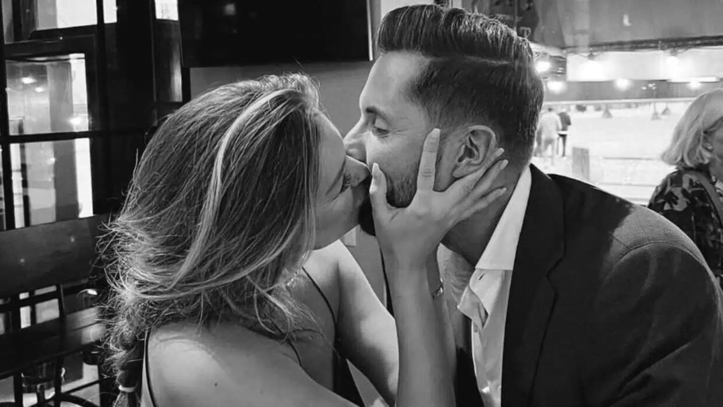 Christina Odorico og Kåre Quist nåede at stå frem som par med dette billede, men kort efter er forholdet slut. Foto: Privat