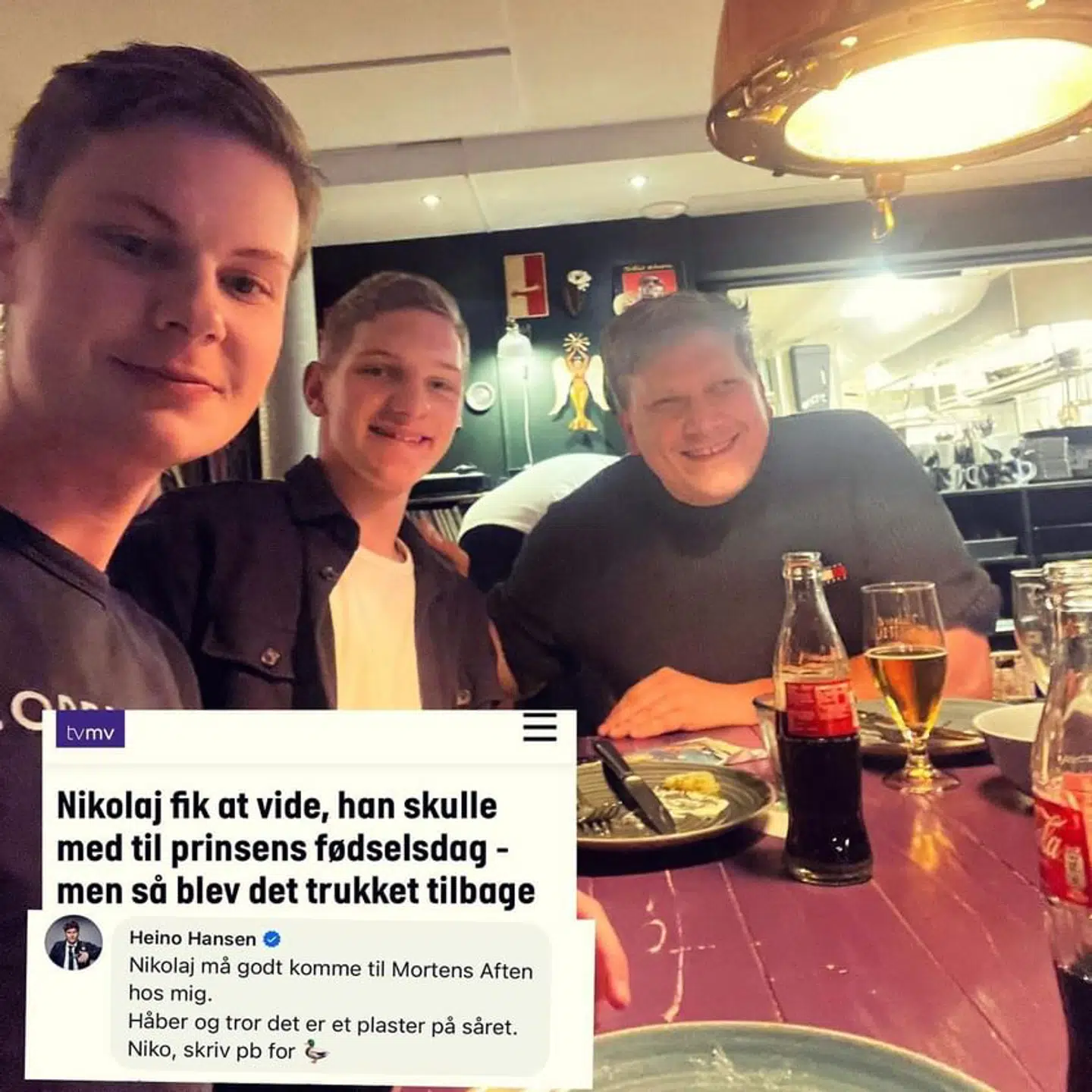 Heino Hansen med Nikolaj og kammeraten Daniel.