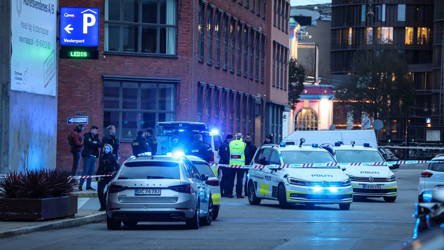 Politiet rykkede talstærkt ud til området efter nedskydningen.