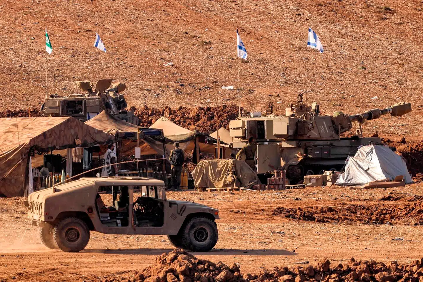 Den israelske hær tæt ved Gaza-striben 3. november.