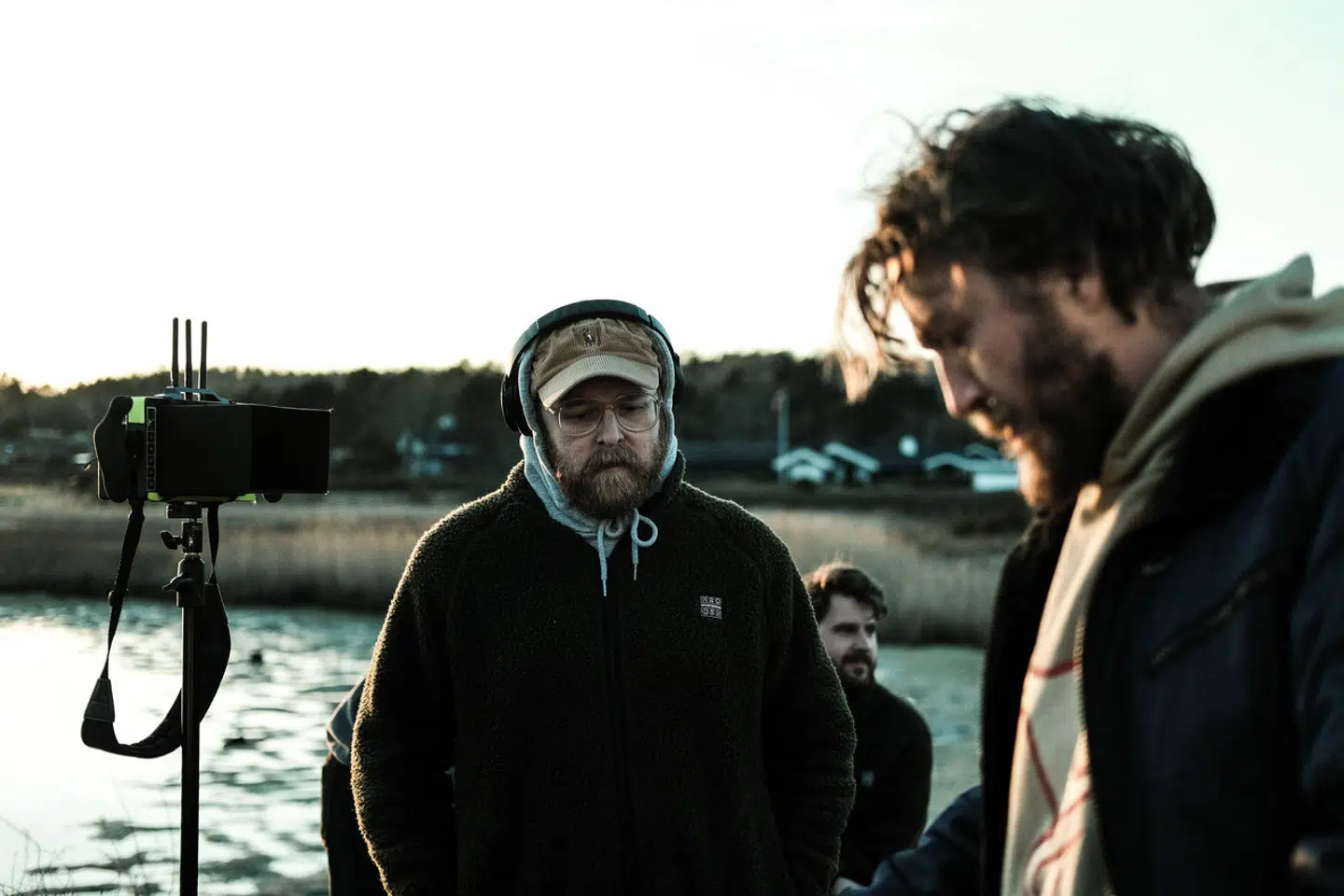 Kasper Rune Larsen og Jacob Skyggebjerg under indspilningen af »Idioten«, der havde et budget på syv millioner kroner.