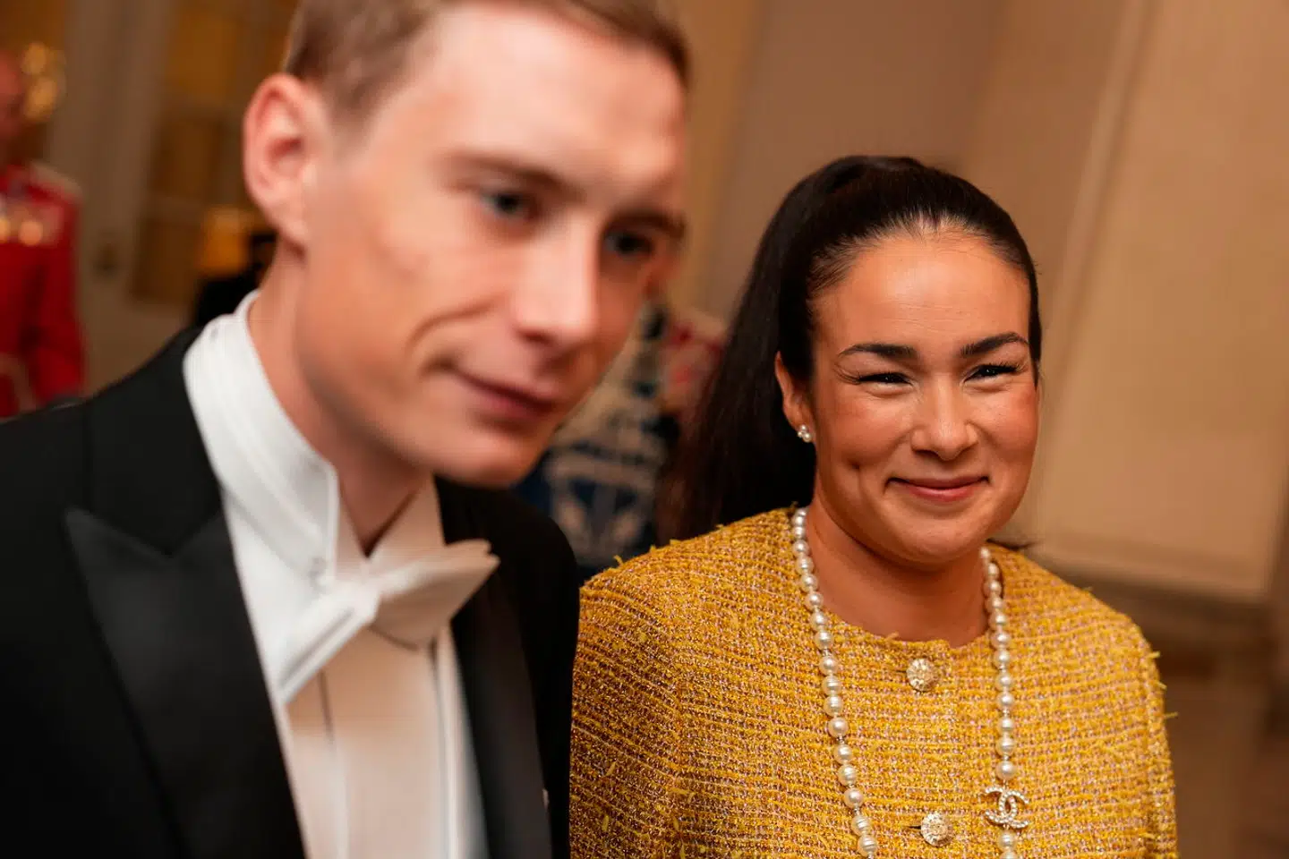 Jonas Vingegaard med sin hustru Trine Marie Hansen.