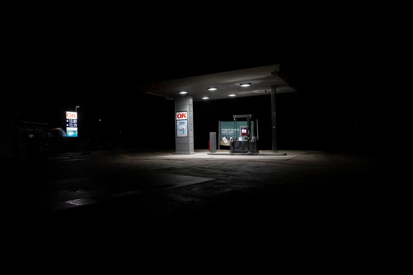 Den 32-årige mand kørte fra hjemmet under kidnapningen og tankede for 301 kroner. Foto: Anthon Unger