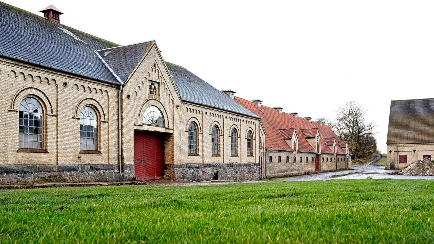 De er de her gamle avlsbygninger, at Louise 'Duddi' Albinus ønsker at opføre en kunstudstilling.