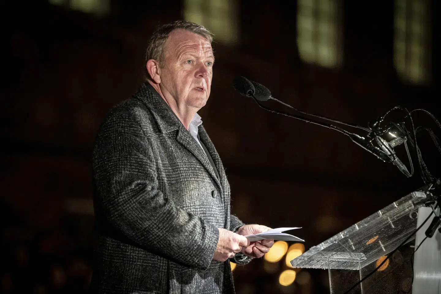 Torsdag holdt Lars Løkke Rasmussen tale til mindehøjtideligheden for Krystalnatten.