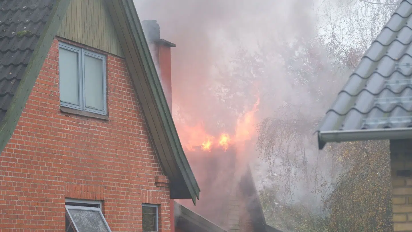 Der er udbrudt brand i et hus i Sorø.