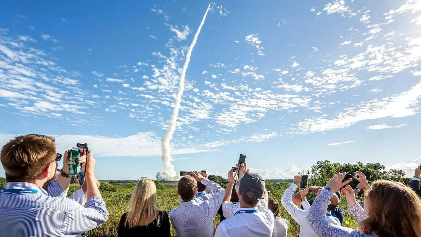 I juli 2018 blev en Ariane 5-raket med fire Galileo-satellitter om bord sendt op af den europæiske rumfartsorganisation ESA fra basen i Kourou i Fransk Guyana. arkivfoto: AFP/Ritzau Scanpix