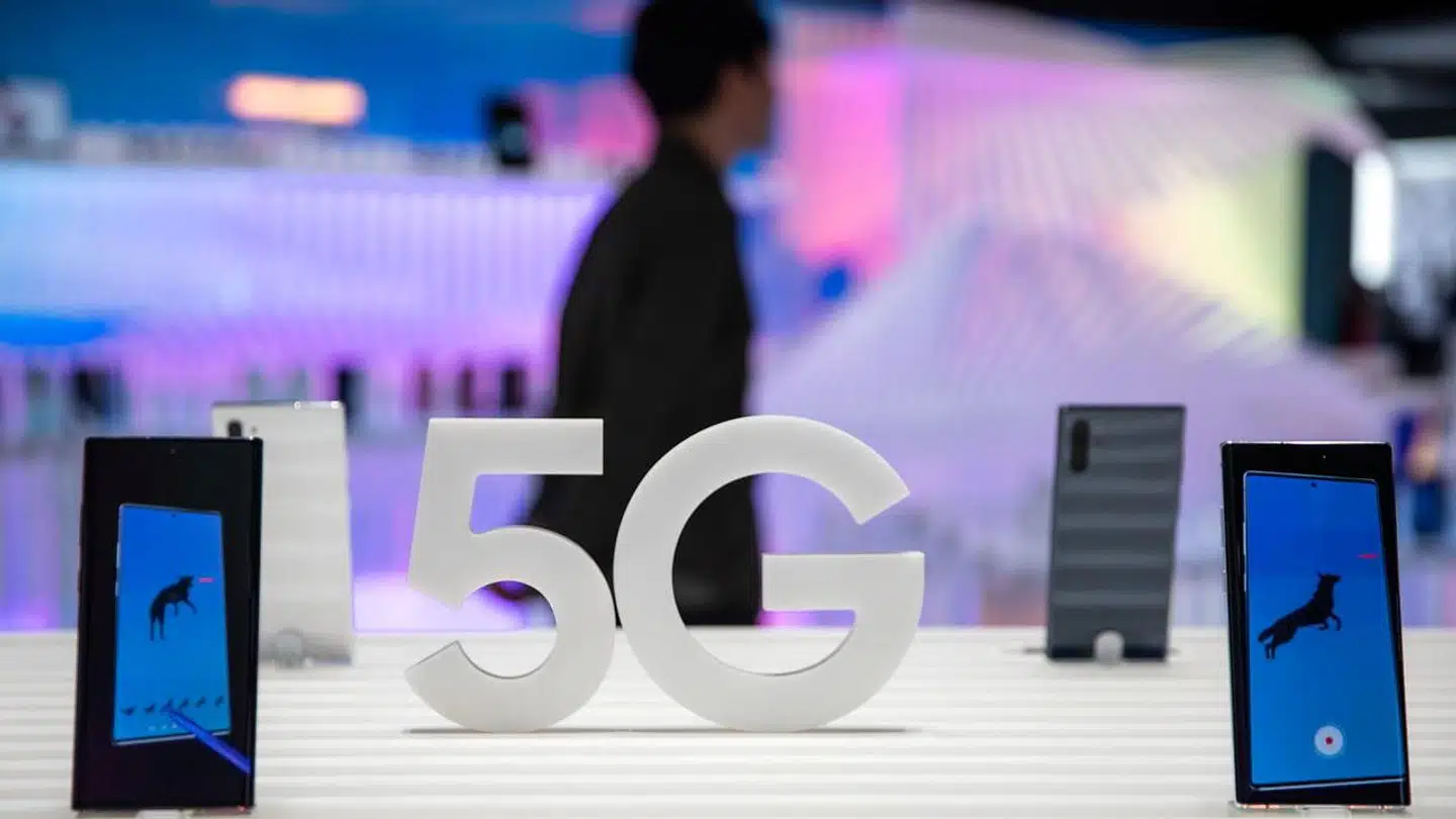 Samsung har sine 5G-klare smartphones med på Europas største messe for forbrugerelektronik, IFA, i Berlin. Flere andre mobilproducenter er også klar. Foto: Omer Messinger, EPA/Ritzau Scanpix