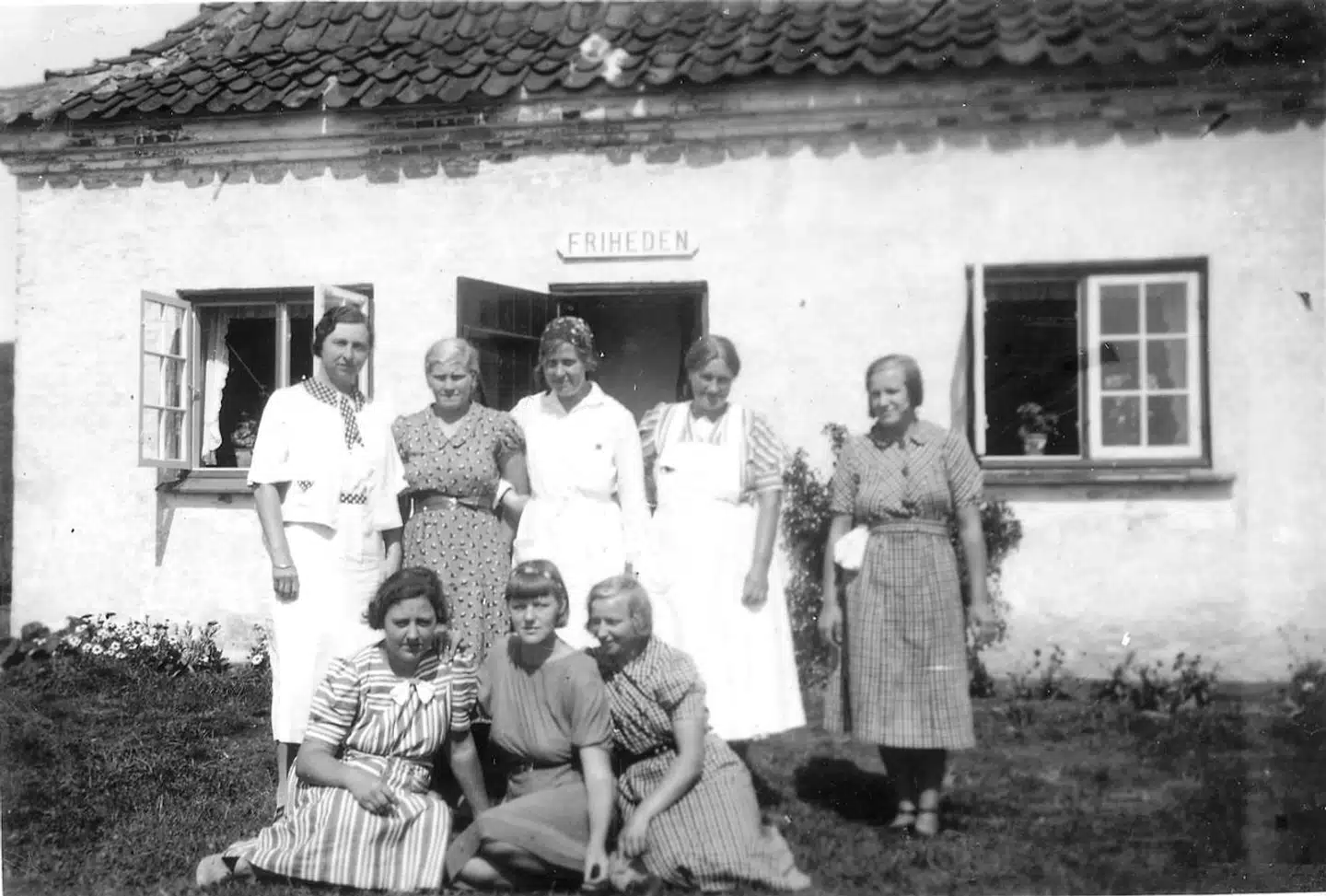 Nogle af de ca. 500 kvinder der var anbragt på Kvindeanstalten på Sprogø fra 1923 til 1961. Navne er ukendt.