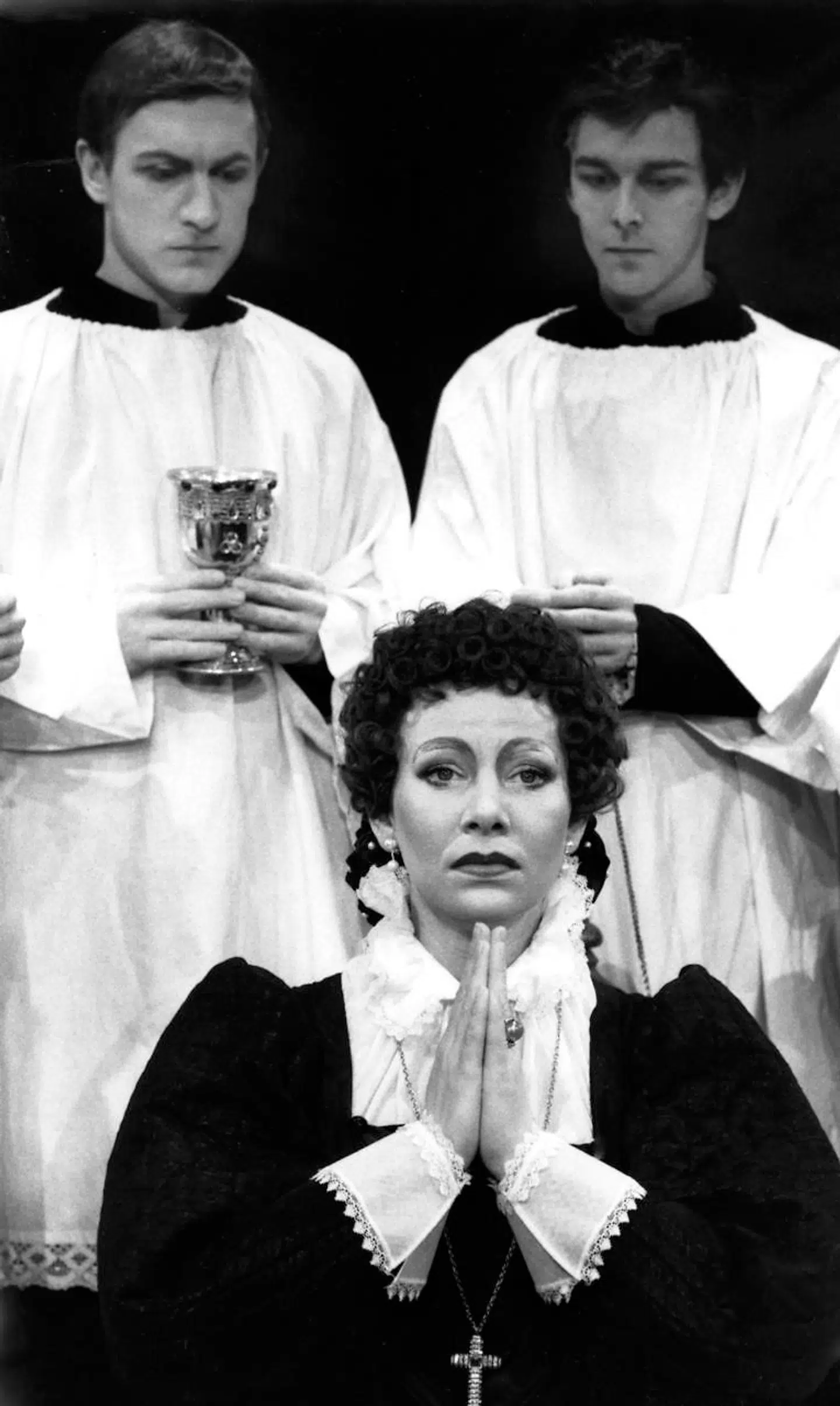 Titelrollen i Schillers »Maria Stuart«, der var iscenesat af P.O. Enquist. Det Kongelige Teater 1986.