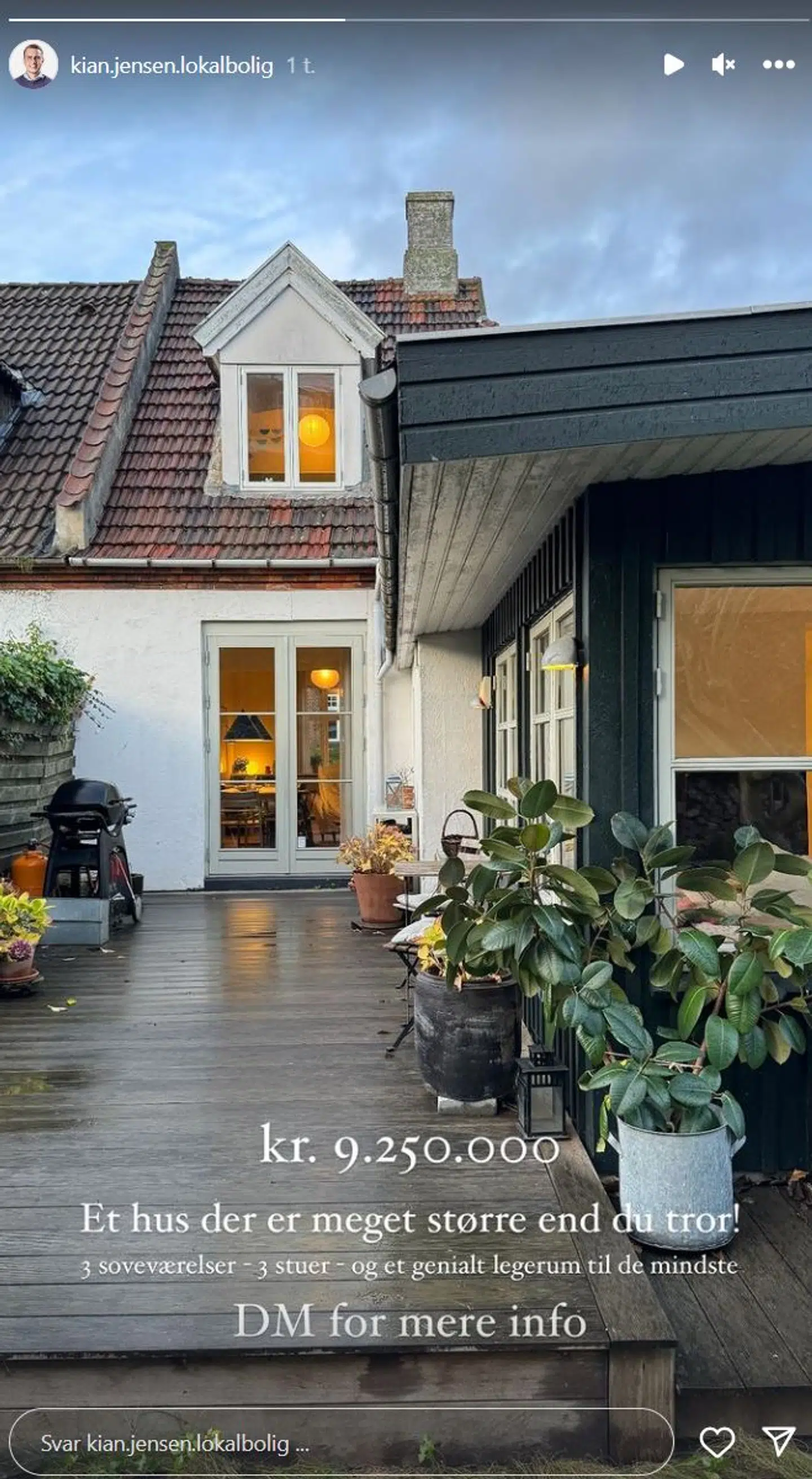 Salgsannoncen for Petras hus.