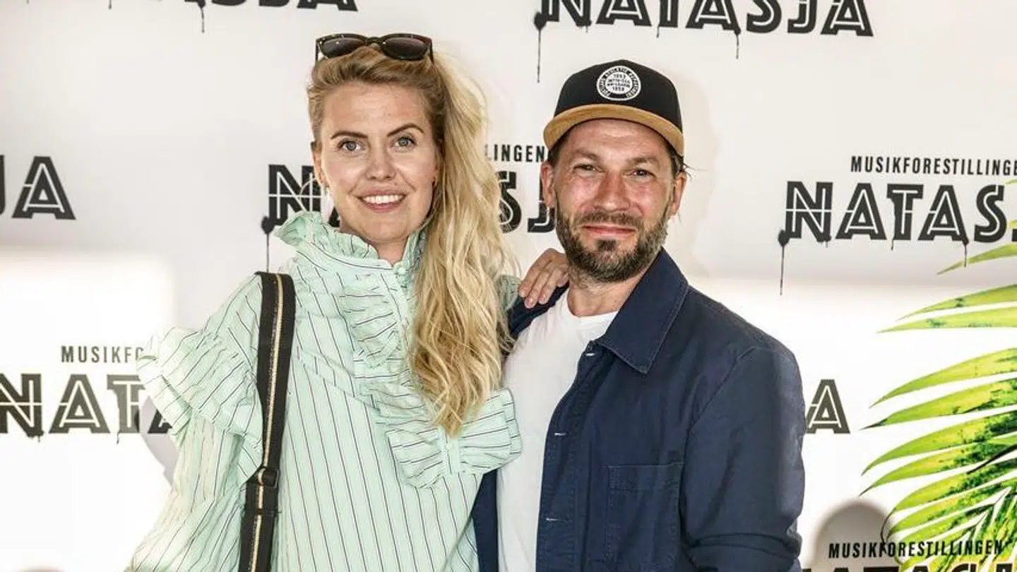 Gallapremiere og rød løber på musikforestillingen 'NATASJA'. Skuespillerparret Anna Stokholm og Simon Stenspil. Operaen i København, torsdag den 13. juli 2023.