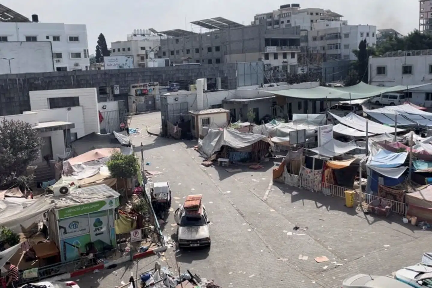 Telte står her 12. november nær al-Shifa-hospitalet, hvor der er stor international opmærksomhed under Israels offensiv i Gaza. (Arkivfoto).