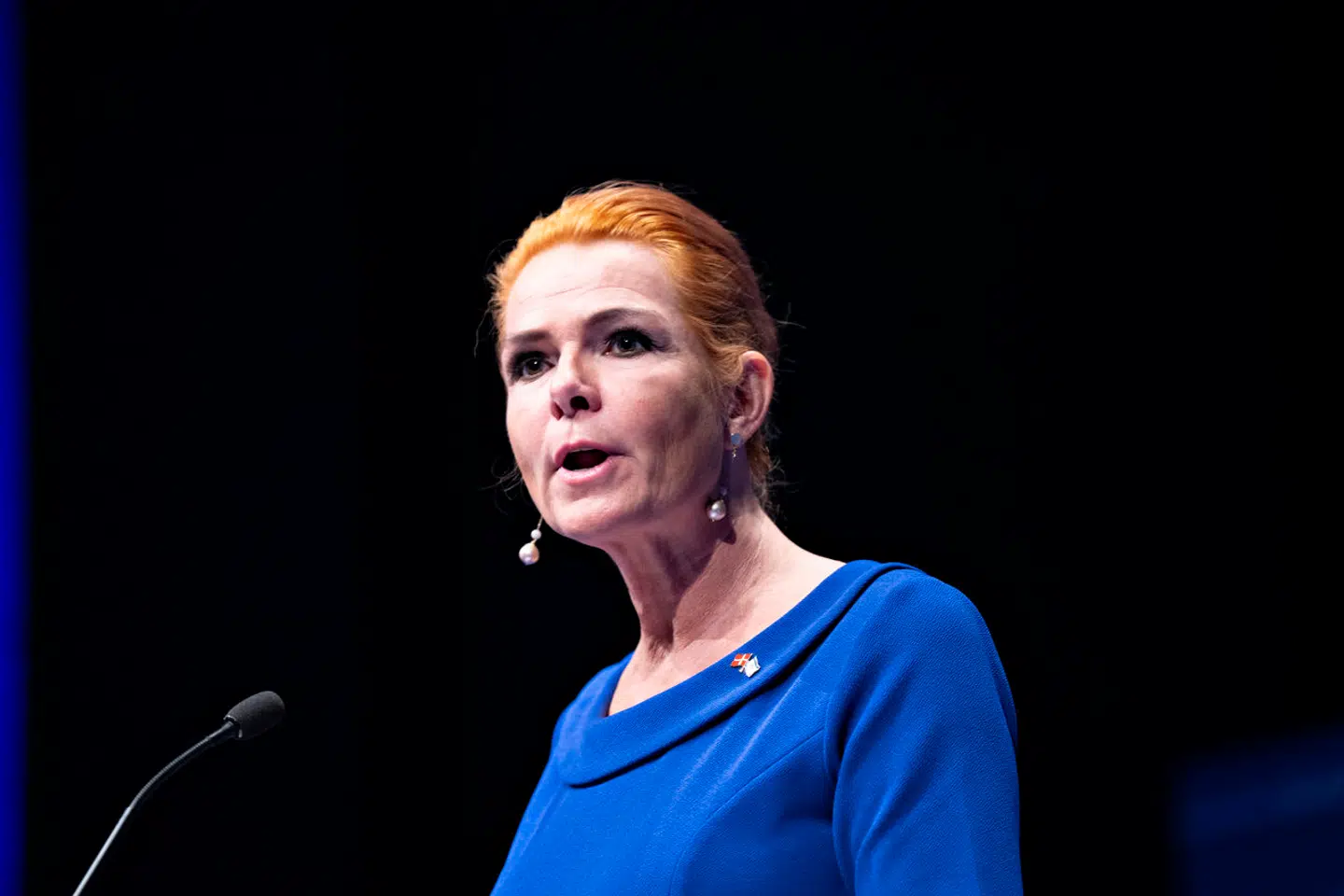 Inger Støjberg understregede til Danmarksdemokraternes landsmøde, at hun ikke fortryder at have handlet ulovligt i adskillelsen af unge asylansøgere. Foto: Henning Bagger, Scanpix