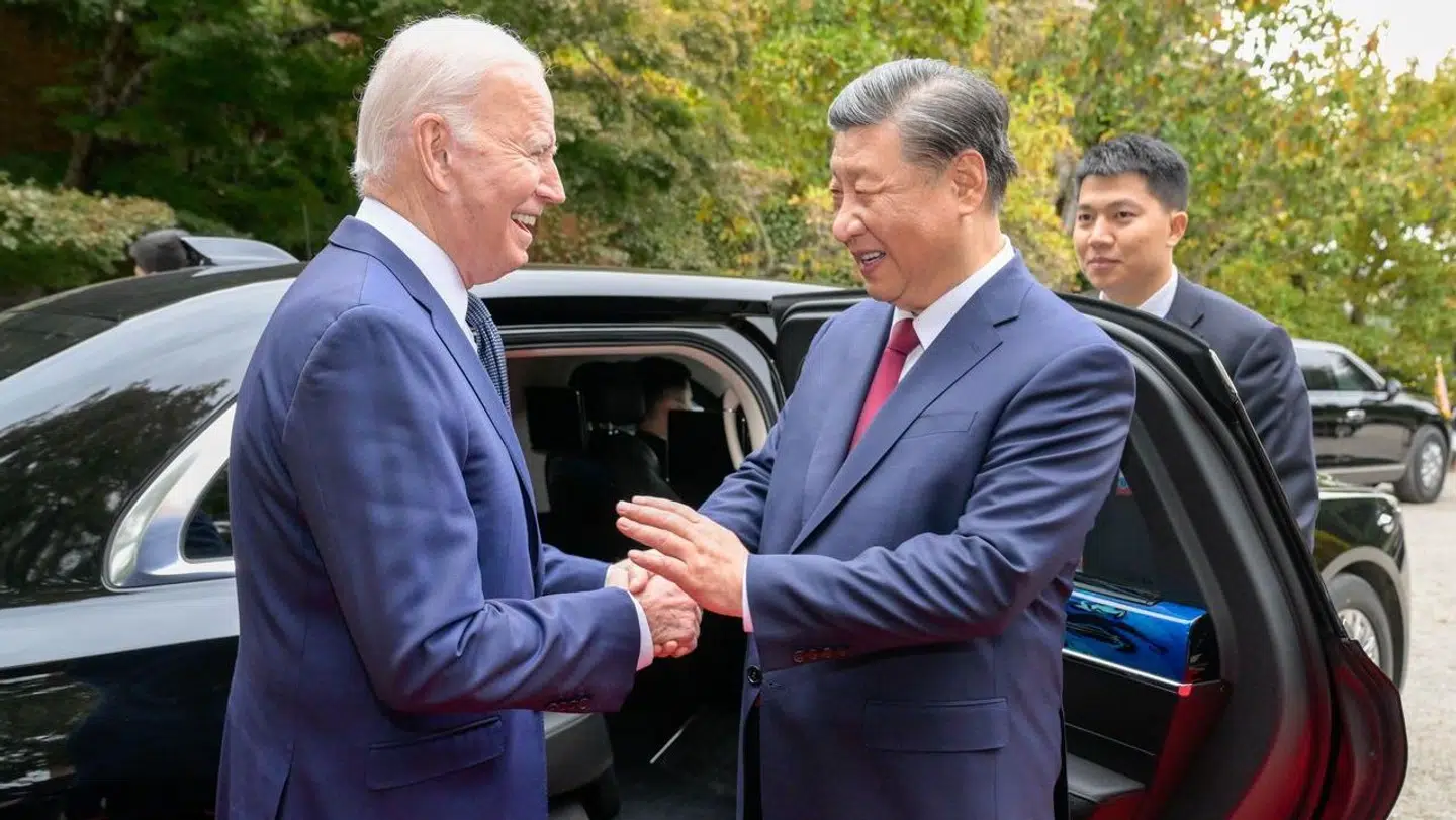 Joe Biden tog imod Xi Jinping onsdag.