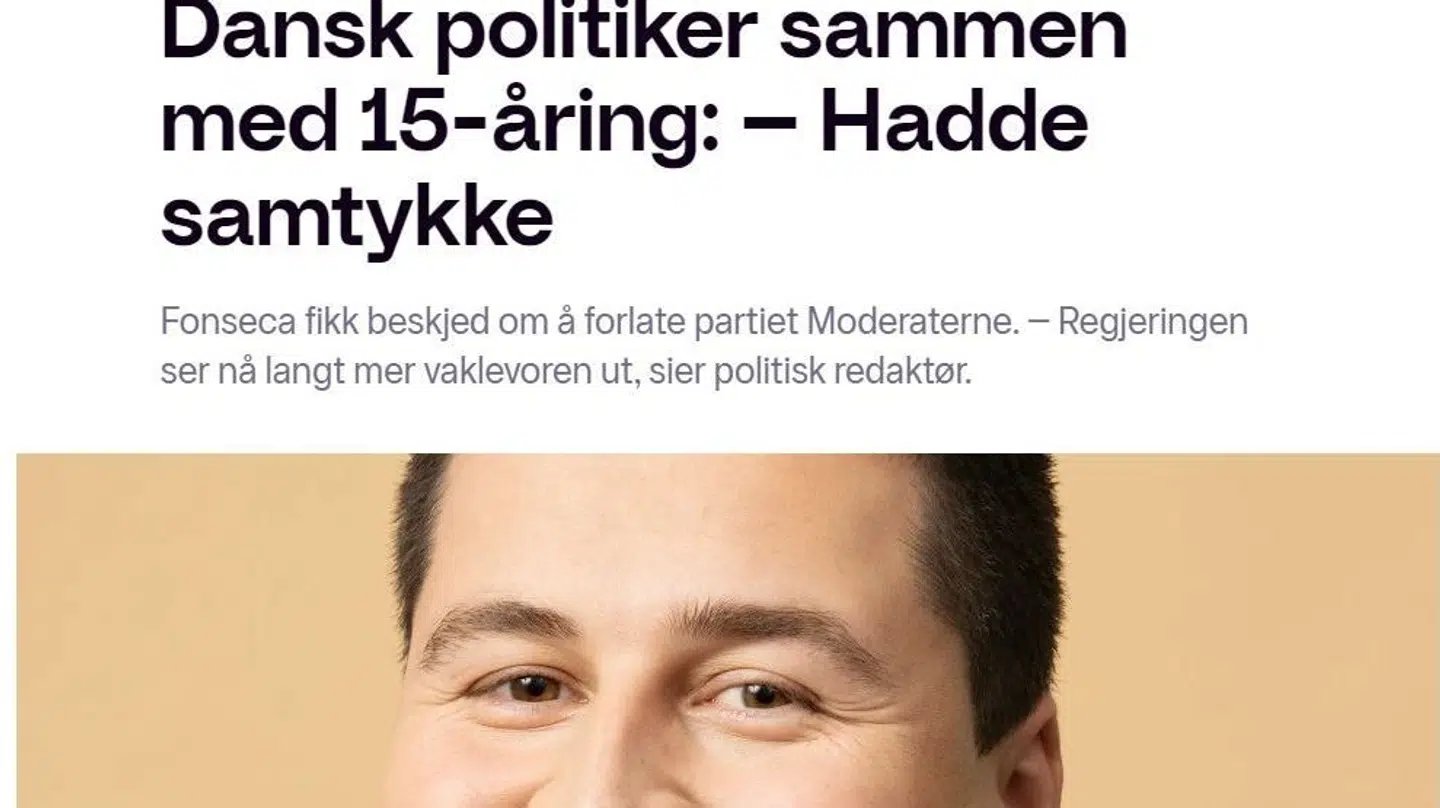 TV 2 Norge har også beskæftiget sig med Mike Villa Fonseca og dennes forhold til en 15-årig pige.