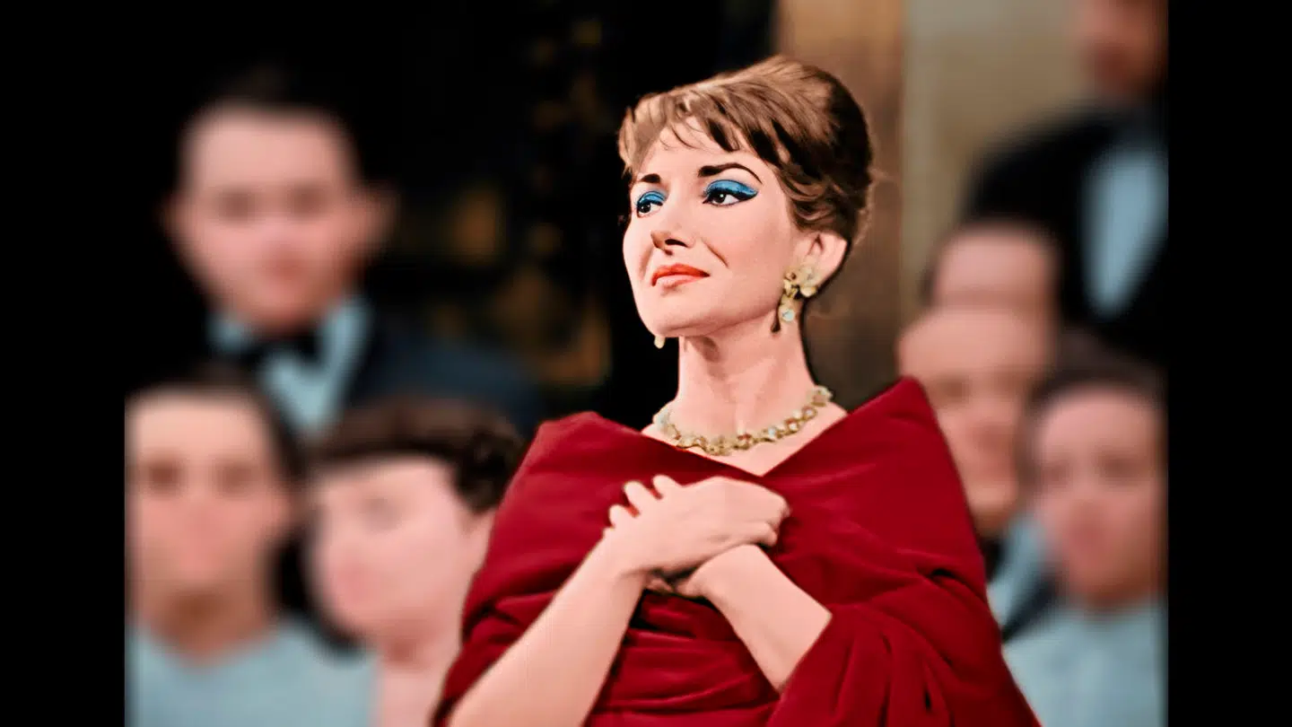 Maria Callas på scenen i Paris.