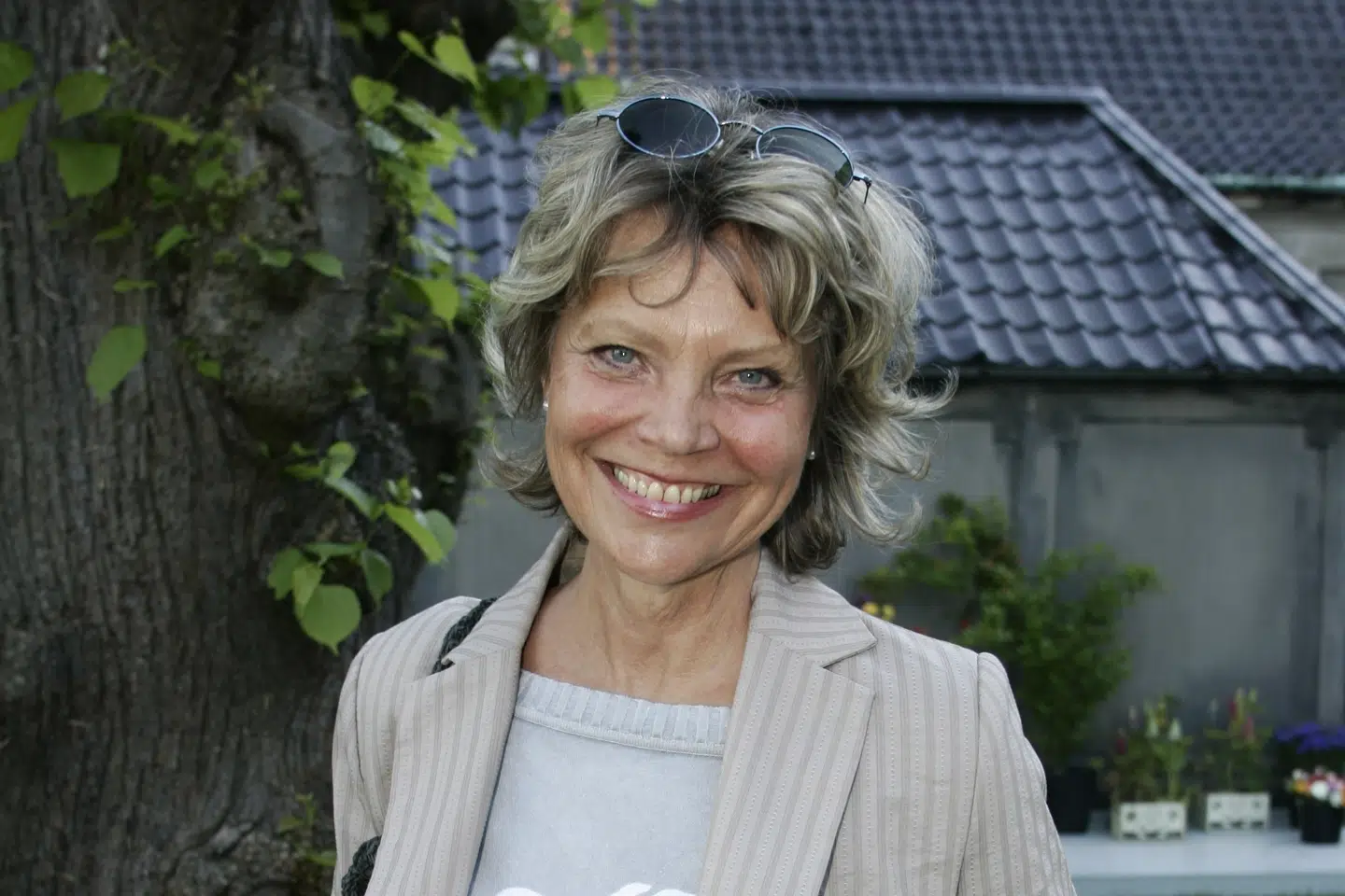 Helle Merete Sørensen ved premiere på Grønnegårds Teatrets forestilling "Lige for lige" i juni 2005. (Arkivfoto).