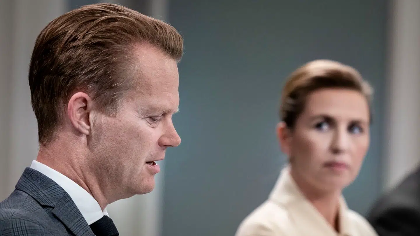 Statsminister Mette Frederiksen, Sundheds- og ældreminister Magnus Heunicke, Udenrigsminister Jeppe Kofod og Justitsminister Nick Hækkerup holder pressemøde i Statsministeriet fredag den 29. maj 2020. (Foto: Liselotte Sabroe/Ritzau Scanpix)