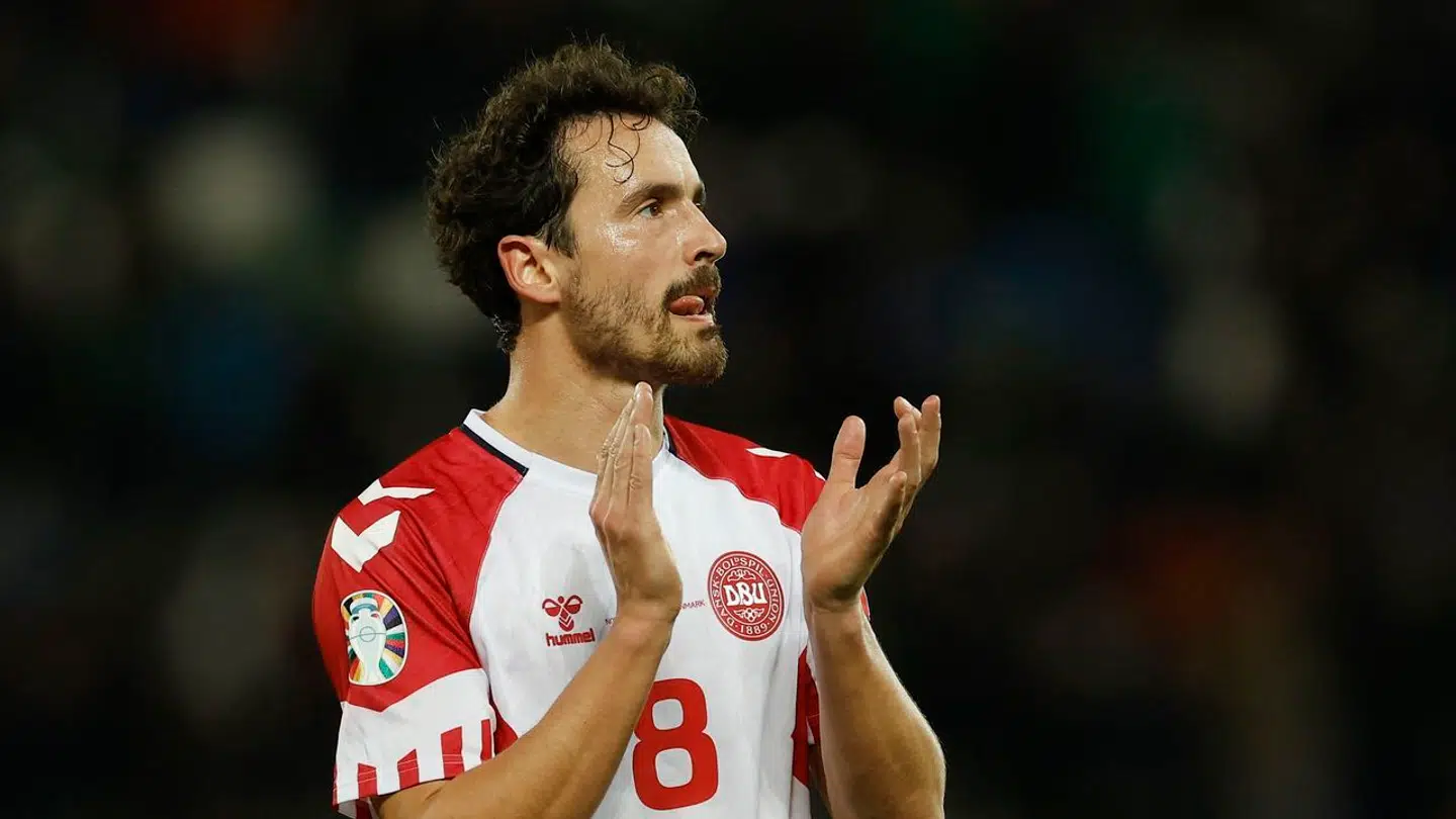 Thomas Delaney blev skiftet på banen efter 61 minutter i Belfast.