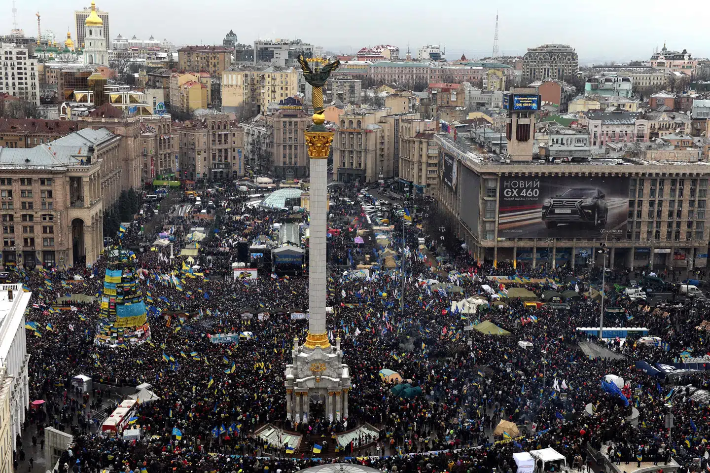 Hundredtusindvis af mennesker gik på gaderne i Kyiv under Maidan-revolution sent i 2013 og tidligt i 2014. (Arkivfoto).
