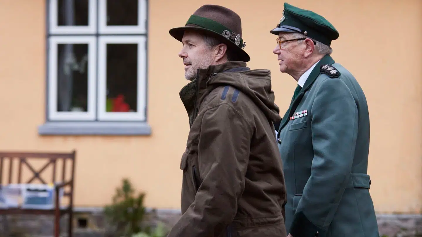 Kronprinsen afholder Kongejagt i Gludsted Plantage i Midtjylland tirsdag den 21. november 2023. (Foto: Mikkel Berg Pedersen/Ritzau Scanpix)