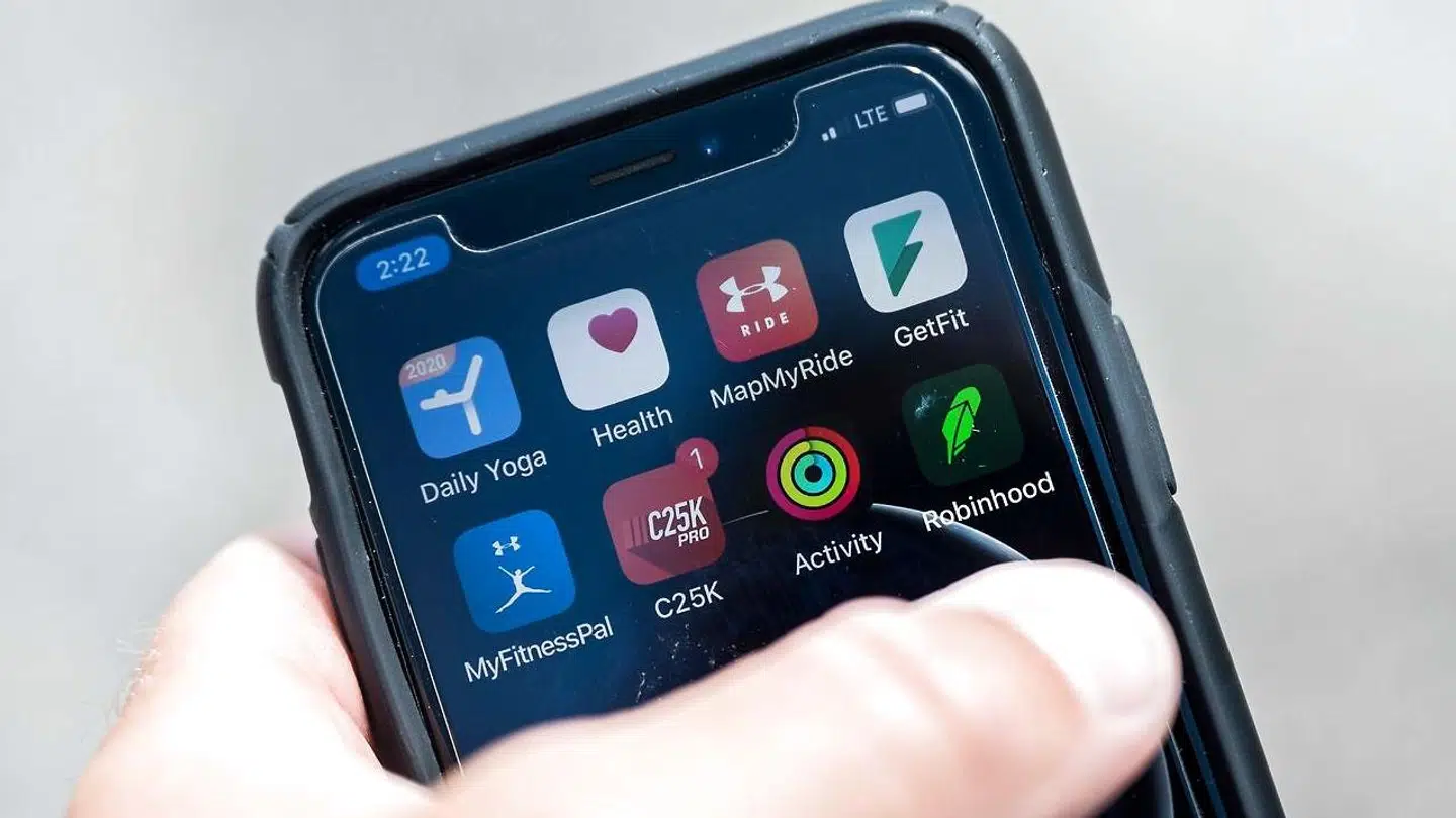 Her ses Robinhood investerings-app'en, hvor man kan handle kurtagefrit.