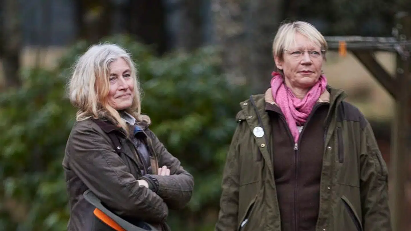 Der var to kvinder med på jagten, Karen Barfod (th) og Marie Bremen Foss(tv).