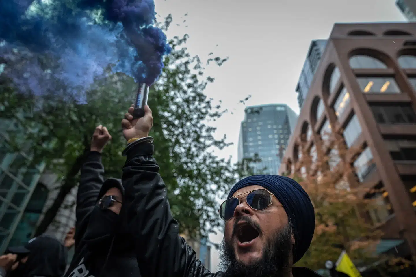 Et separatistmiljø fra Indien, kendt som Khalistan-bevægelsen, findes mange steder på kloden. Deres fjende er magtfulde Indien, og nu peger nye anklager på en global konspiration. Her demonstrerer sikh-aktivister i Canada i september.