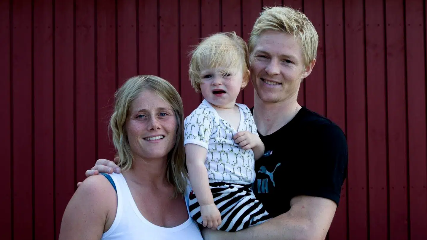 Jesper Jensen, Lotte Haandbæk og deres datter Louise anno 2008.