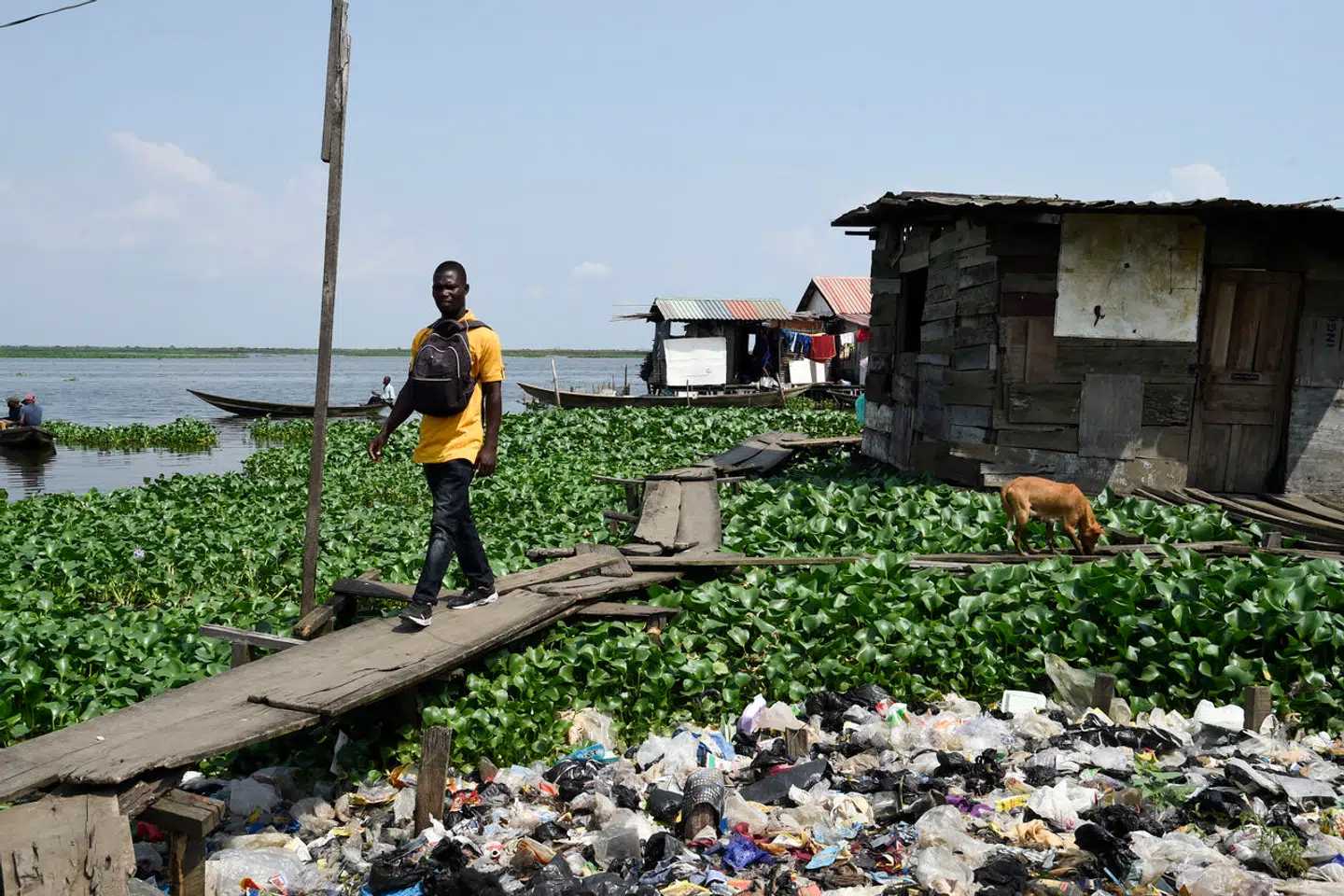 8,5 procent af verdens befolkning lever i ekstrem fattigdom. Her er det forstaden Oworonshoki i Lagos, Nigeria. Arkivfoto: Pius Utomi Ekpei, Scanpix