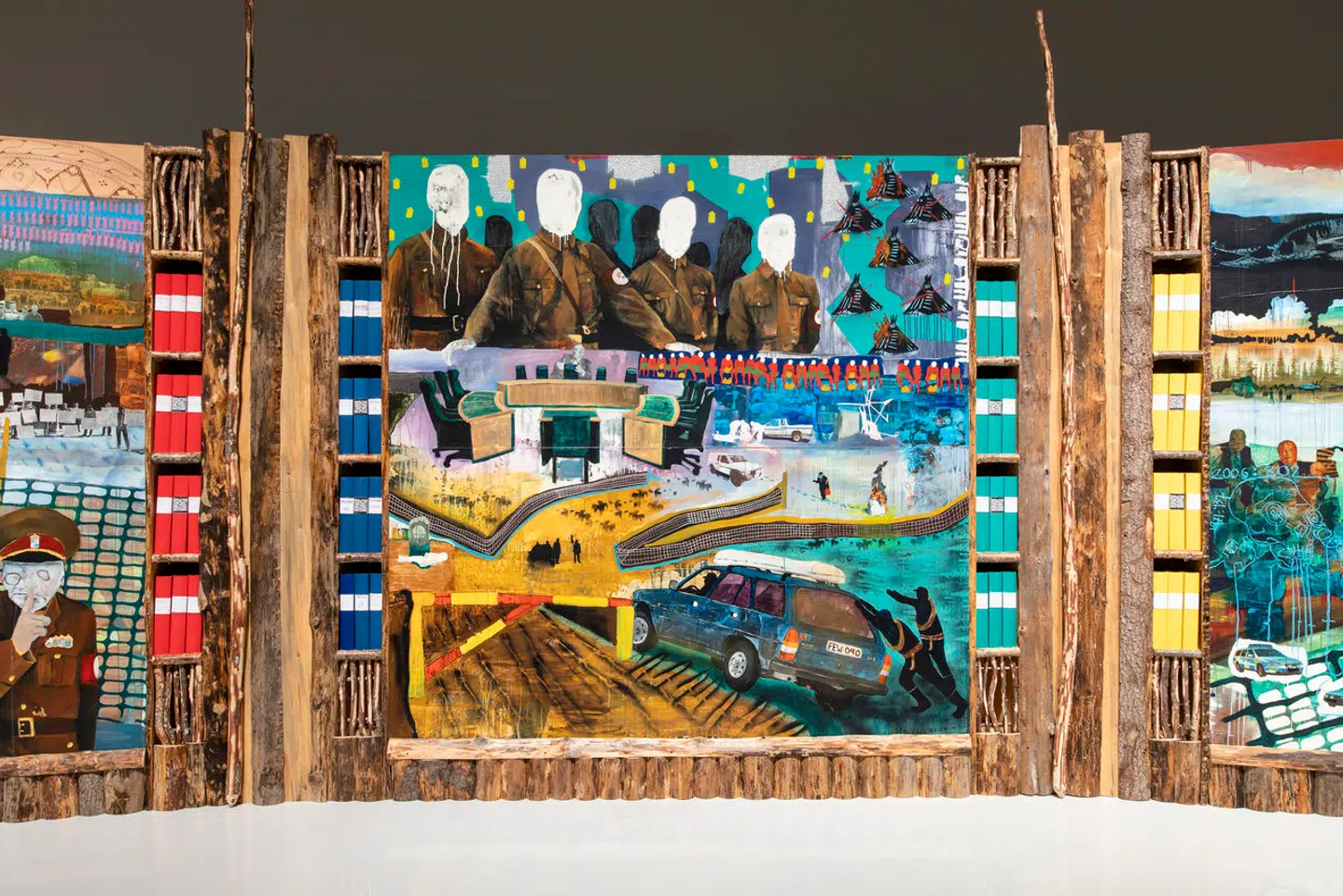 Anders Sunna, Installation view, Illegal Spirits of Sápmi, Kapitel 3, 2023. Pressefoto: Helene Toresdotter, Moderna Museet. © Anders Sunna