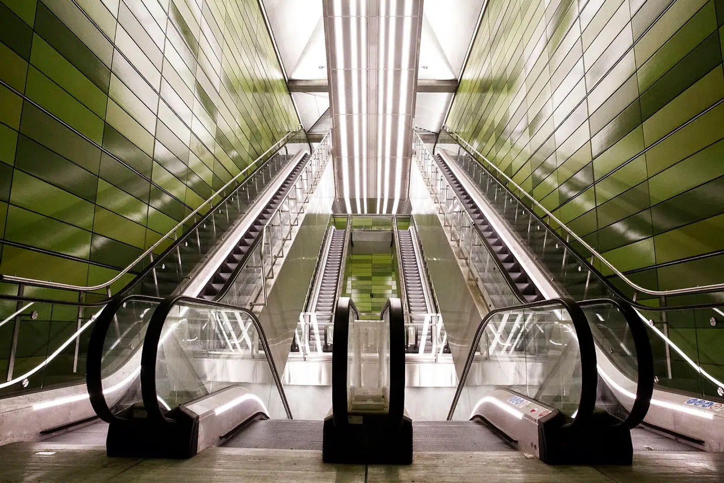 På Frederiksberg skal man kunne se mindst ét træ fra sit vindue, står der i kommunens »træpolitik«. Byen har cirka 6000 vejtræer – hertil kommer parker, kirkegårde og private haver. Det er med andre ord ikke tilfældigt, at netop denne station er dekoreret med grønne farver. Det er helt specifikt Frederiksberg Allés lindetræer, de keramiske paneler på stationen refererer til.