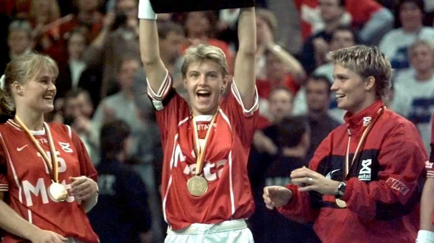 Lone Mathiesen (th.) var med til at vinde VM i 1997.