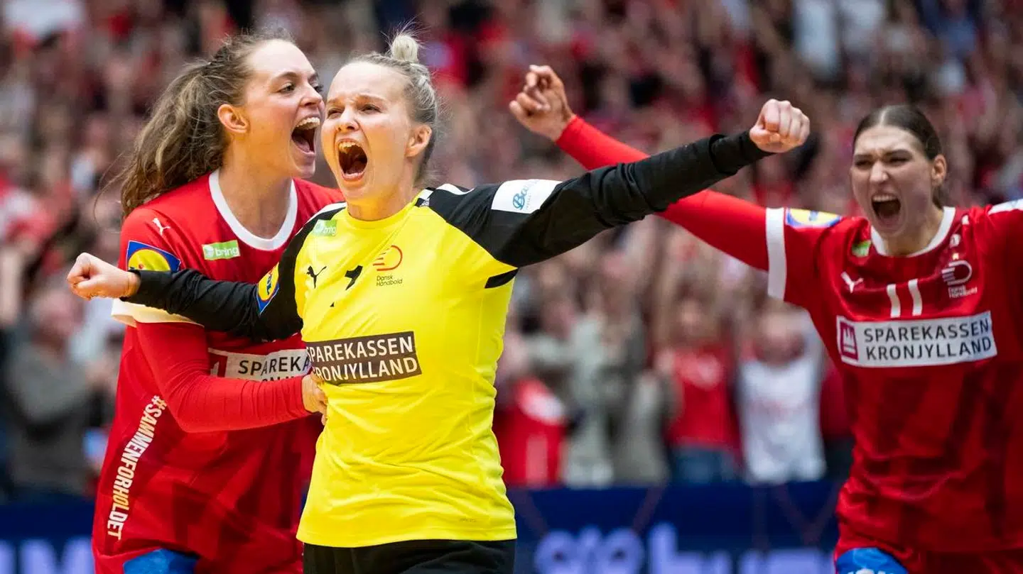 Danmark vandt første kamp ved slutrunden med 25-21.