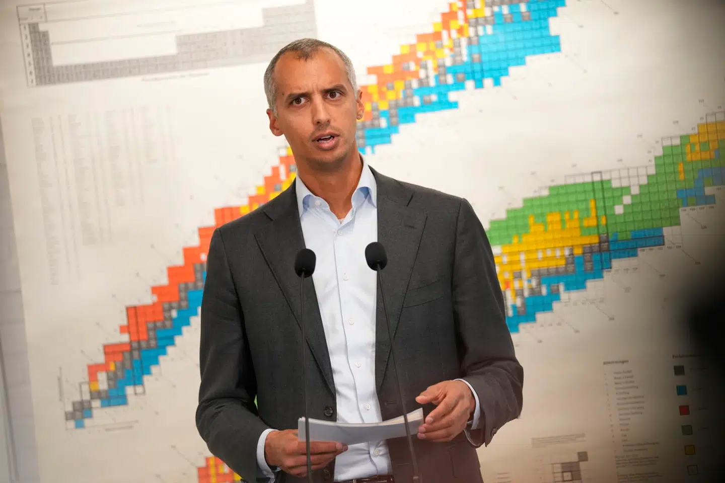 Børne- og undervisningsminister Mattias Tesfaye holdt i oktober pressemøde med regeringens udspil om folkeskolen.