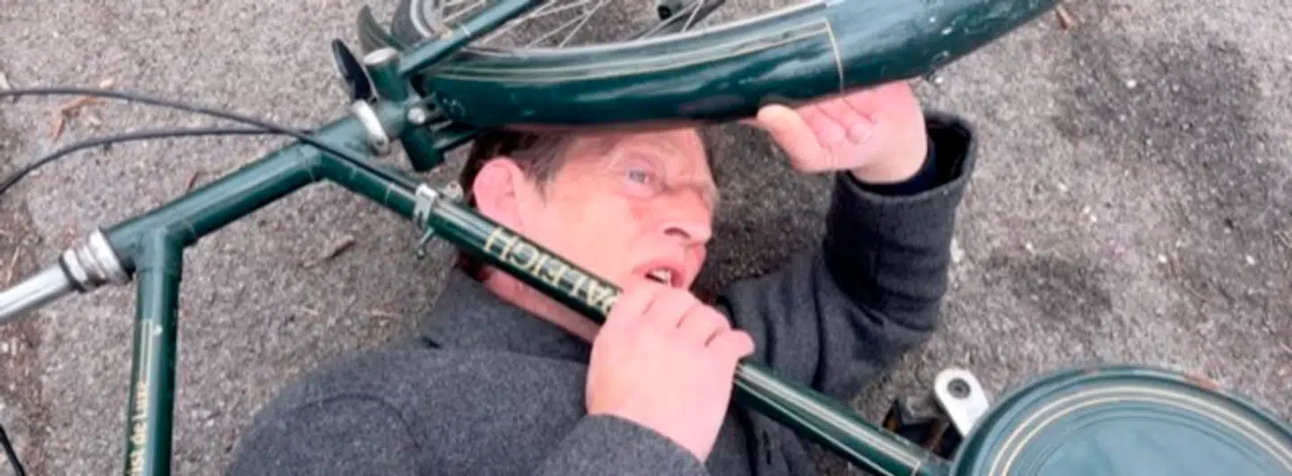 Foto fra Martin Kongstad castingbånd, som sikrede ham rollen i 'The Bear'. Privatfoto.