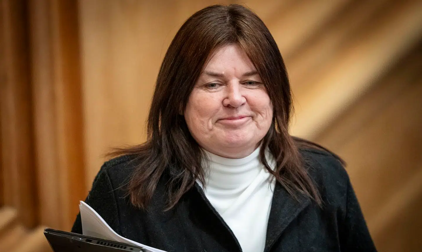 Regeringen og SF er blevet enige om en undersøgelse af FE-sagen. Derudover er de to parter også blevet enige om en styrkelse af Tilsynet med Efterretningstjenesterne. På billedet ses SF's retsordfører Karina Lorentzen Dehnhardt.