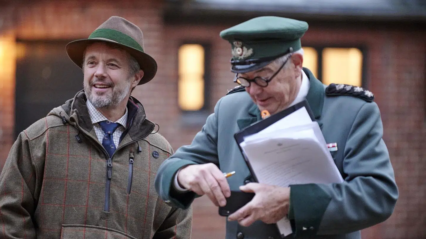 Kronprins Frederik ved jagten i Klosterheden 30. november 2022.