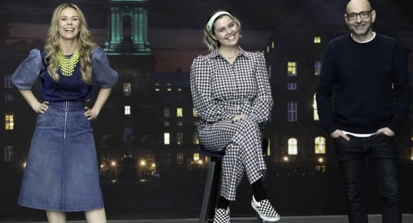 Anna Lin flankeret af Anne Glad og Flemming Møldrup.