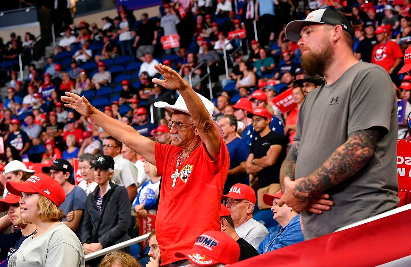 Hyldesten til Donald Trump i Amway Center i Orlando, Florida, var massiv, da præsidenten lancerede sin 2020-præsidentkampagne tirsdag aften amerikansk tid.