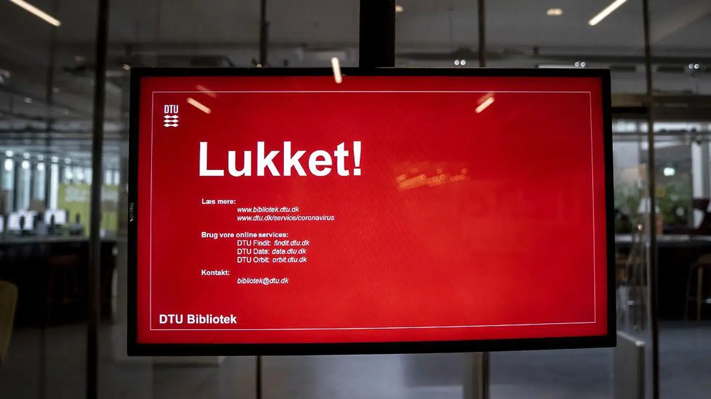 Covid-19 har lukket for stort set al undervisning på universiteterne som her på DTU.