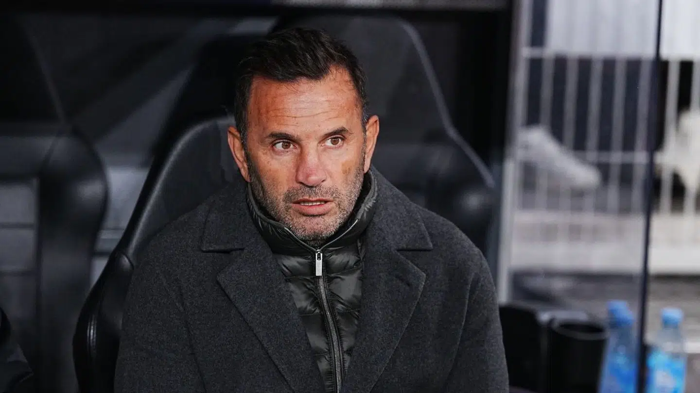Galatasarays cheftræner Okan Buruk. Champions League: FC København - Galatasaray SK i Parken tirsdag den 12. december 2023