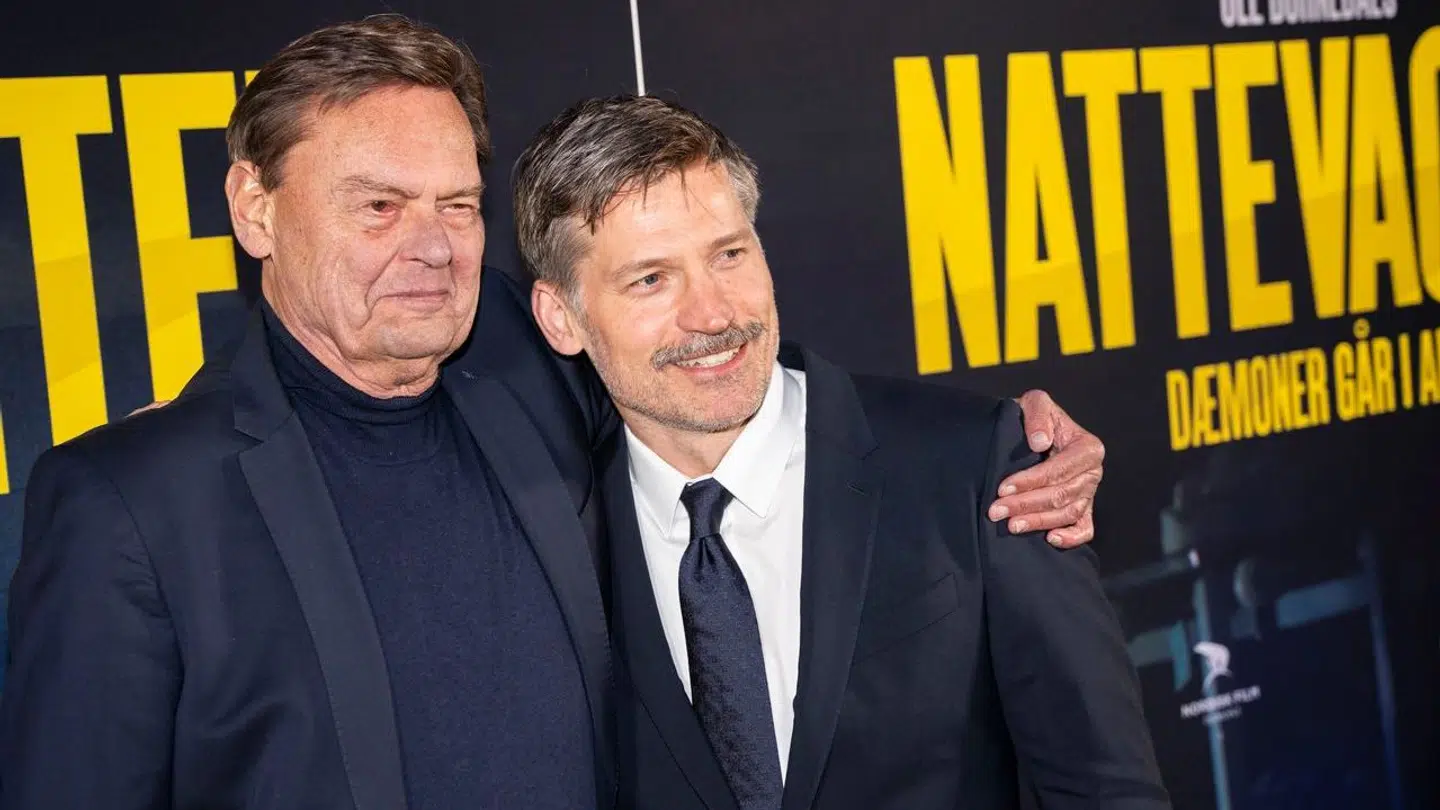 Nikolaj Coster-Waldau og Ulf Pilgaard til gallapremiere på Nattevagten – dæmoner går i arv i Imperial i København, onsdag den 13. december 2023.