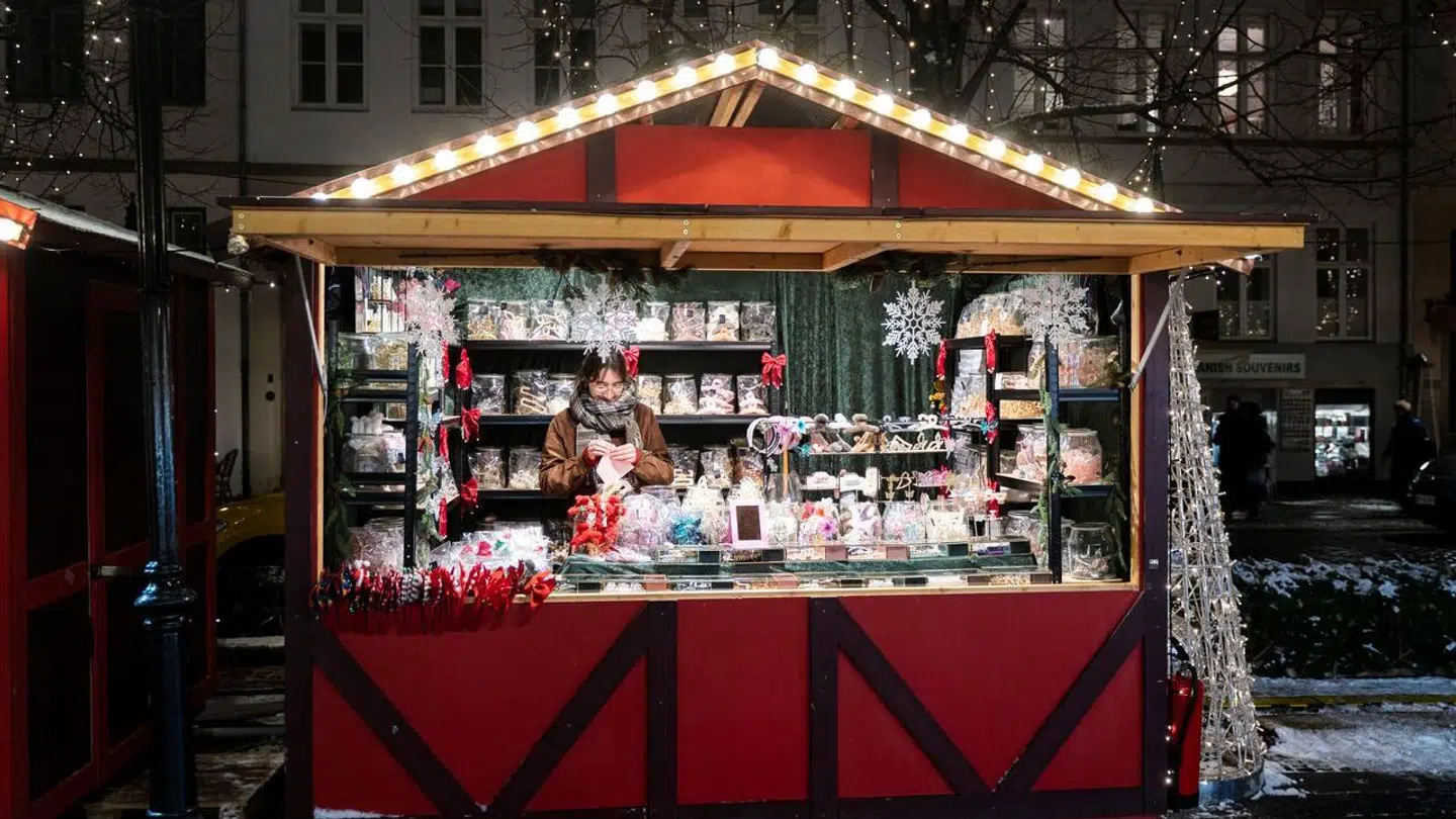 Julemarked på Højbro Plads, København, torsdag den 30. november 2023.