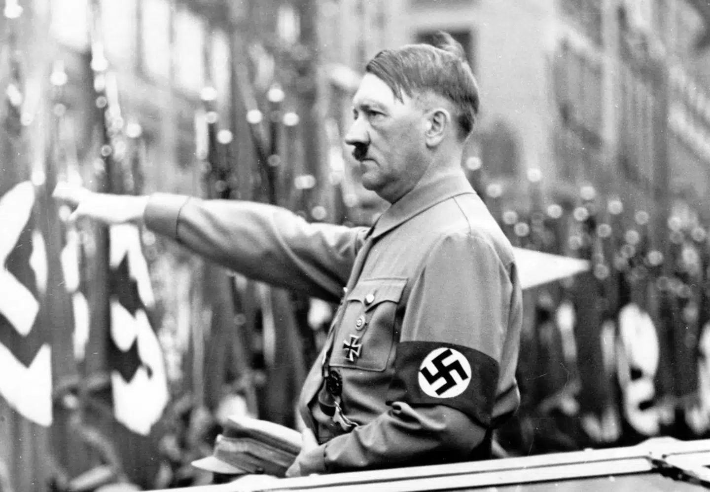 Nazistisk propagandabillede af Adolf Hitler under partidagene i Nürnberg i september 1937. Berlingske Tidendes bestyrelse bestilte positive reportager fra begivenheden.