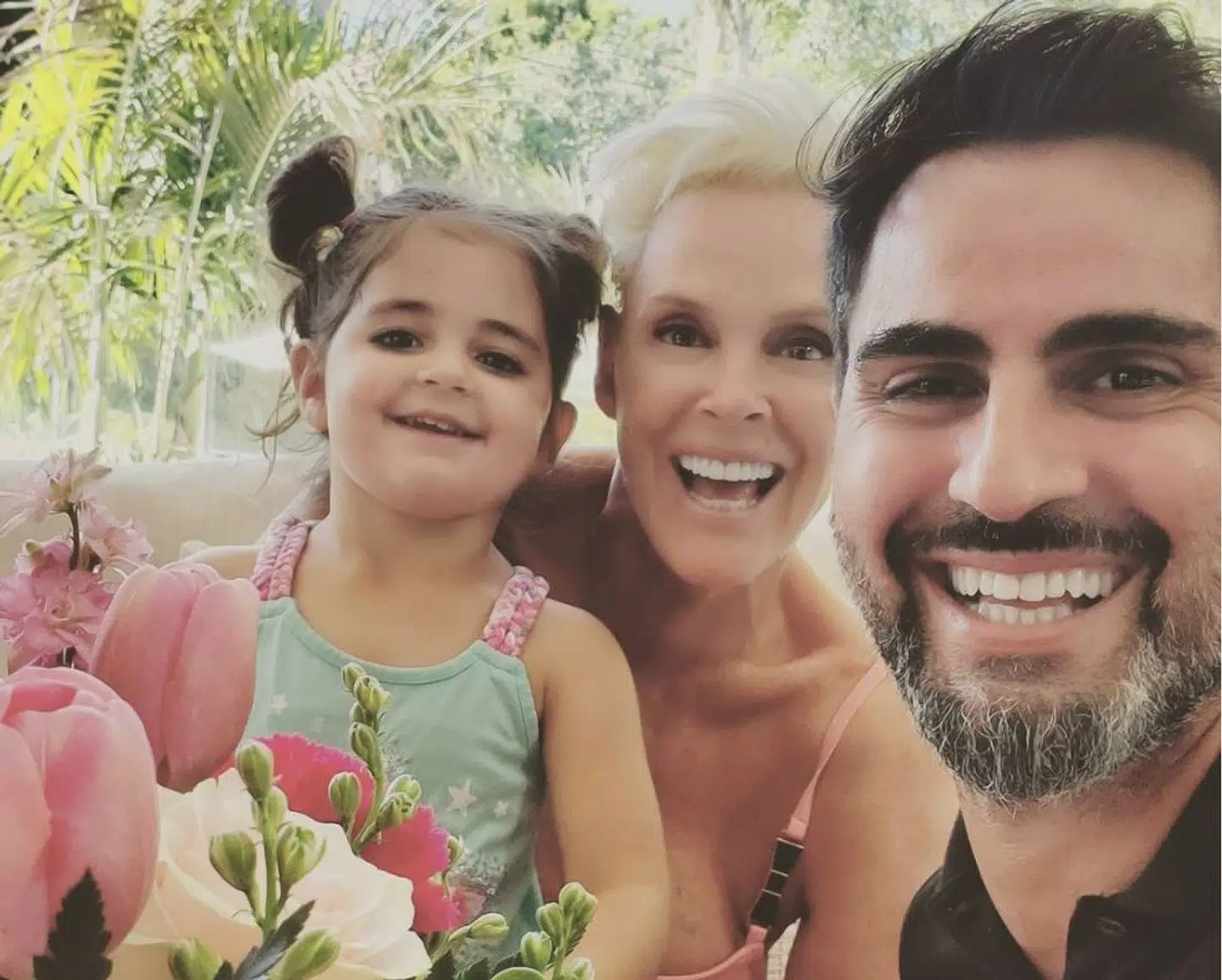 Brigitte Nielsen har endelig fundet lykken. Her ses hun med sin mand Mattia Dessi og deres datter Frida, som i dag er fem år.