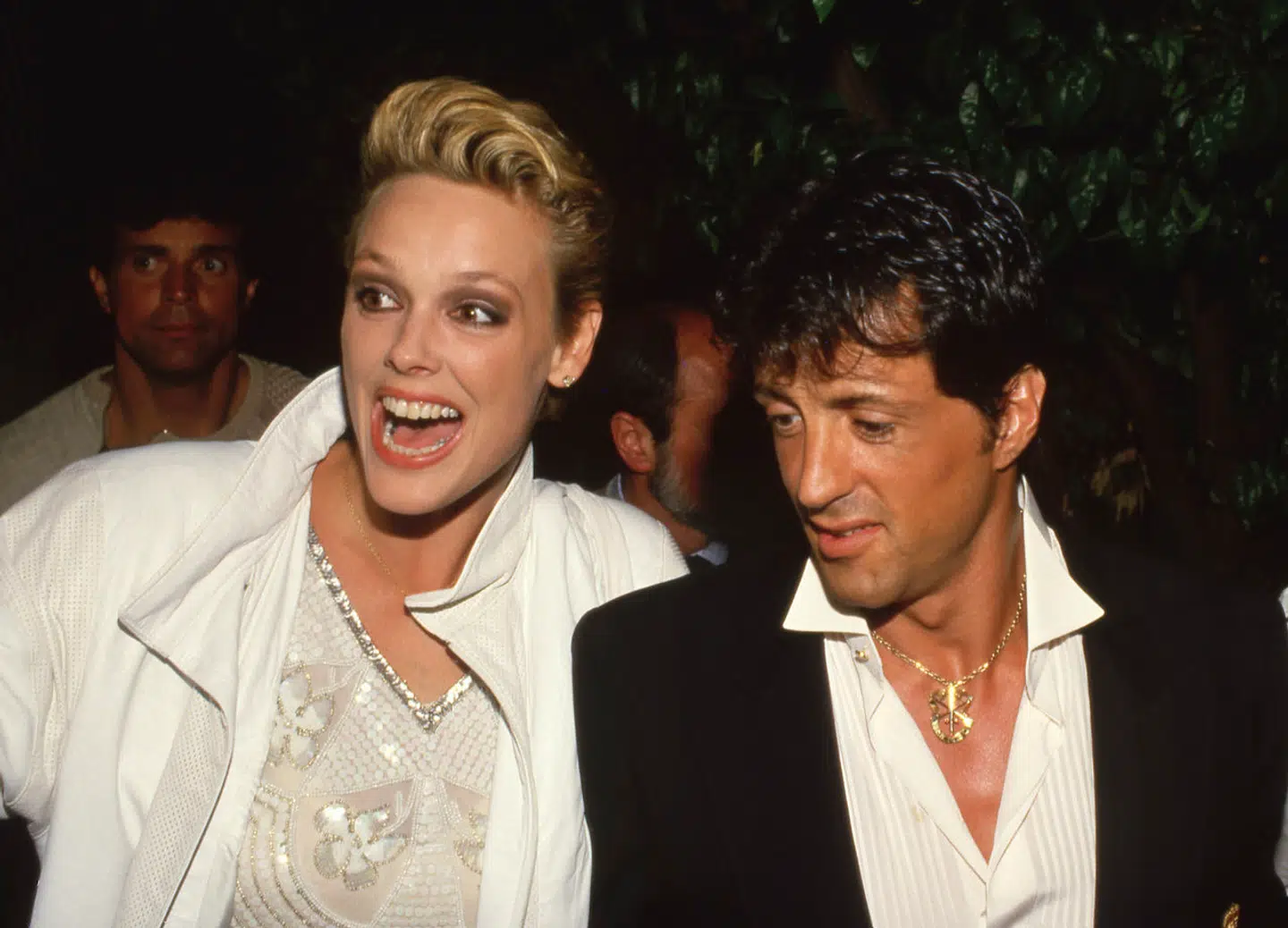 Sylvester Stallone og Brigitte Nielsen mens alt stadig var fryd og gammen.